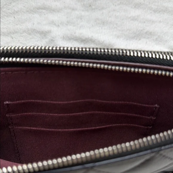 Chanel A82527 Matelasse W Zipper Chain Wallet Lambskin Black w/ silver hardware - Picture 7 of 11